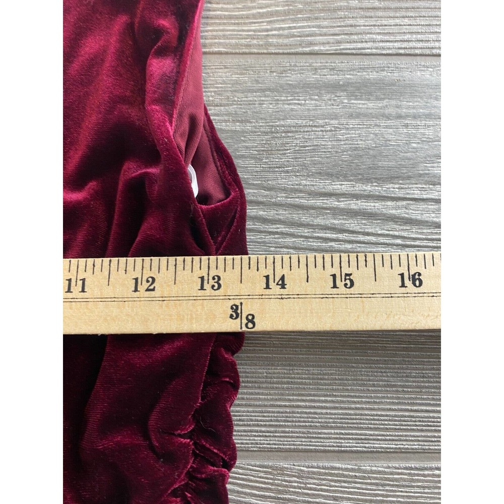 Lulu's VELVET ONE SHOULDER CROP TOP WOMENS SIZE Large Side Cinch Zipper NWT - Picture 7 of 10